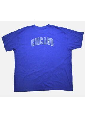 Logo Athletic Mens Big & Tall MLB Chicago Cubs Baseball Royal Blue Shirt New 3XL
